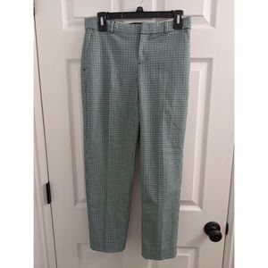 Banana Republic Green & Black Checked Trousers